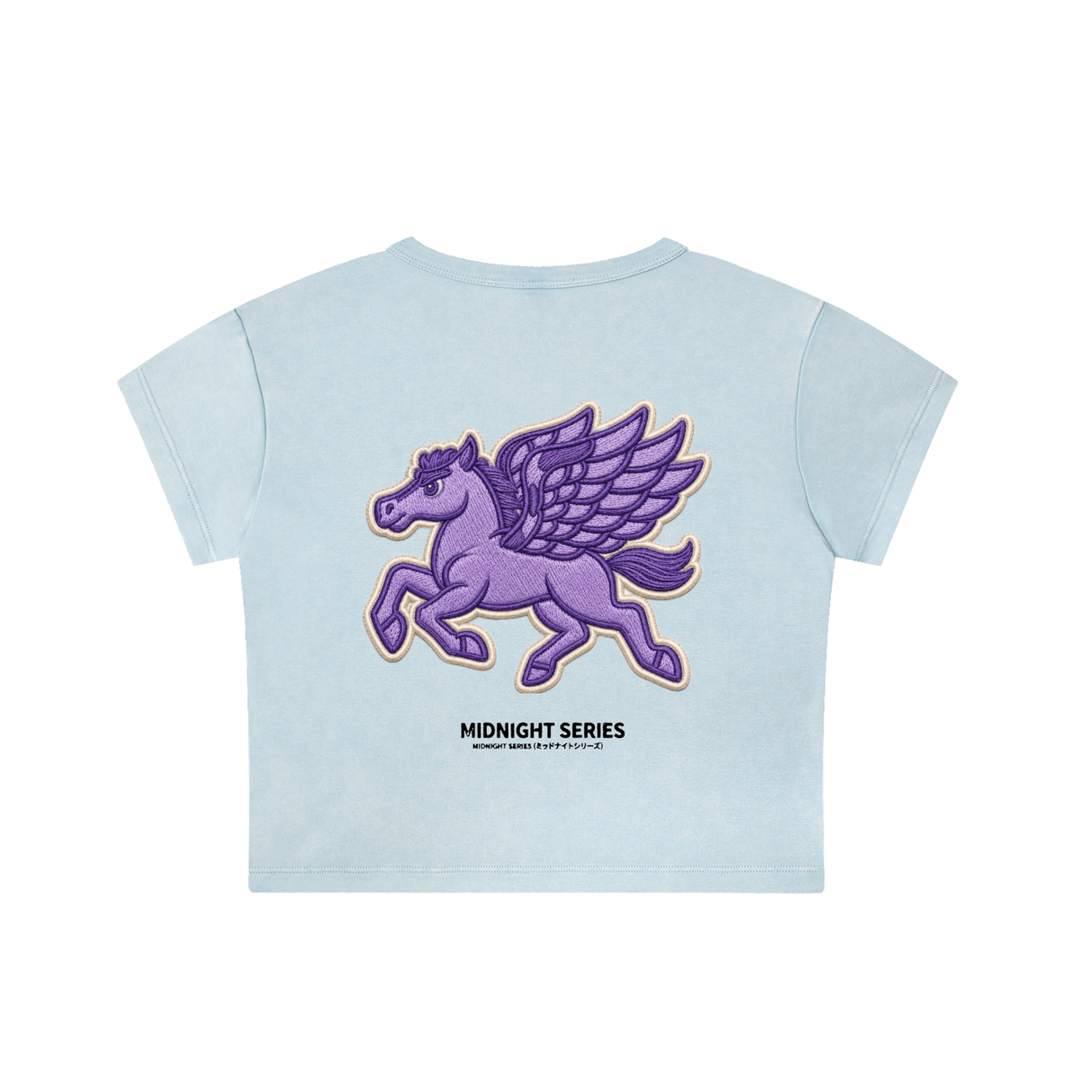 GENUINE MIDNIGHT Women’s Pegasus Crop Tshirt