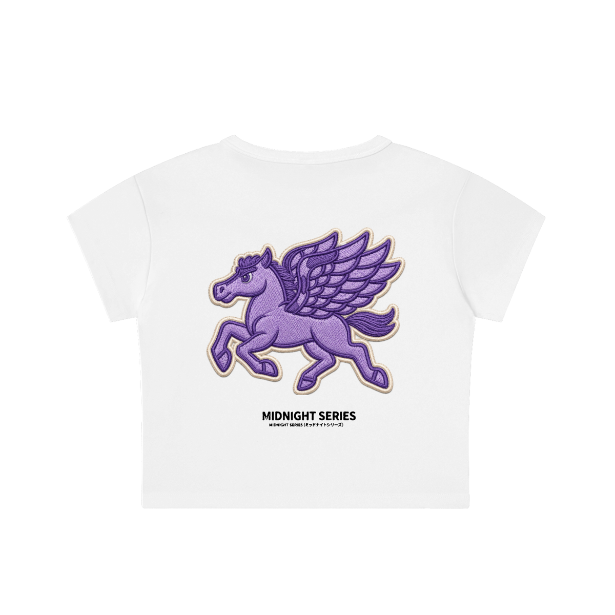 GENUINE MIDNIGHT Women’s Pegasus Crop Tshirt