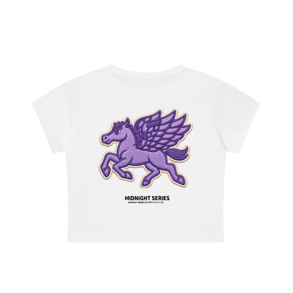 GENUINE MIDNIGHT Women’s Pegasus Crop Tshirt