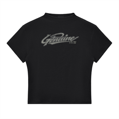 GENUINE MIDNIGHT Womens Essential Mock Neck T-Shirt